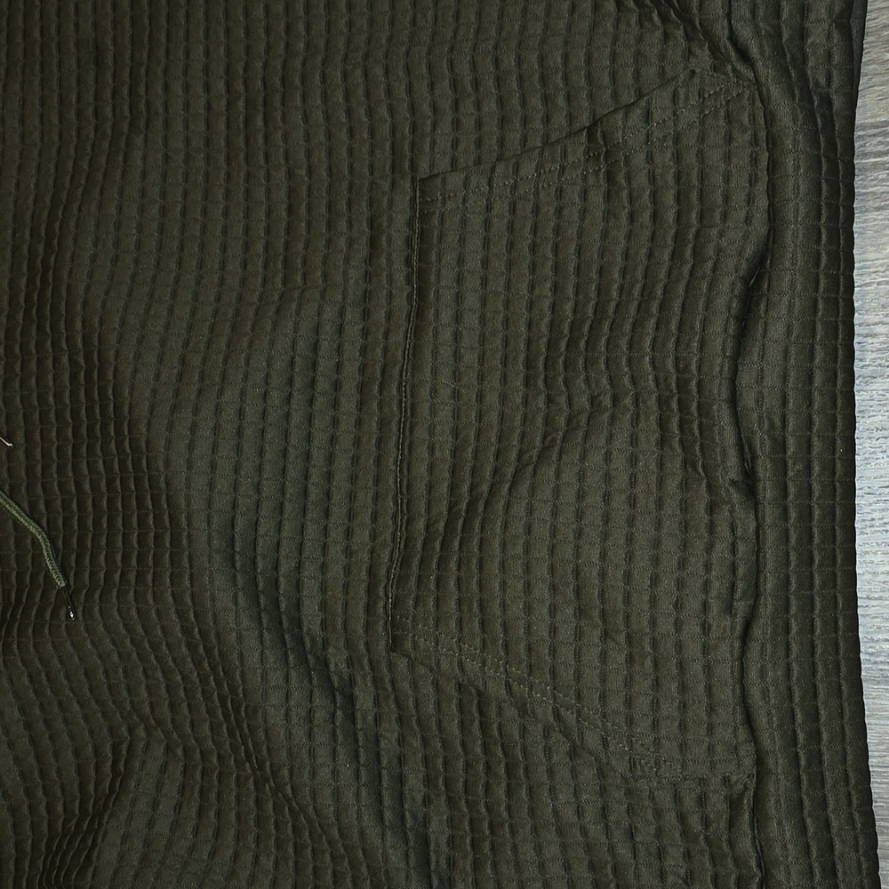 Olive green Sweatshirt with hood - Picture 5 of 9